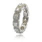 Suzy Levian Sterling Silver Cubic Zirconia White Princess Cut Eternity Band