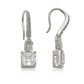 Suzy Levian Sterling Silver Cubic Zirconia Asscher-Cut Petite Dangle Earrings
