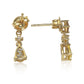 Suzy Levian Golden Sterling Silver Cubic Zirconia Dangle Earrings