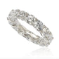 Suzy Levian Sterling Silver Cubic Zirconia Crossing Setting Eternity Band