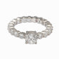 Suzy Levian Sterling Silver Round Cut Cubic Zirconia Bridal Eternity Band