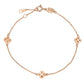 Suzy Levian 14K Rose Gold & .24 cttw Diamond Clover By the Yard Bracelet