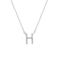 Suzy Levian 14K White Gold 0.10 ctw Diamond Letter Initial Necklace