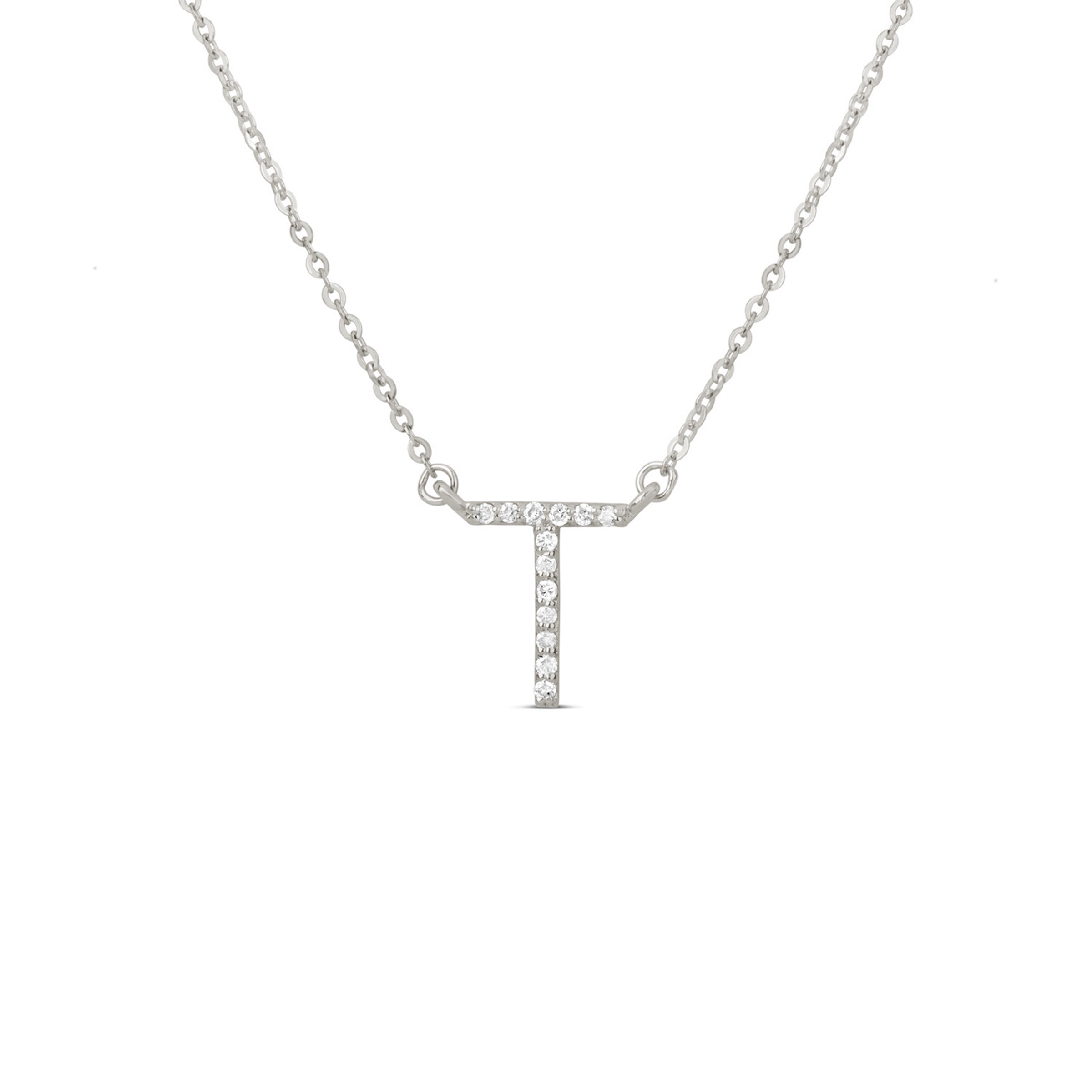 14K Yellow Gold Initial Diamond Strand Necklace