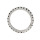 Suzy Levian Sterling Silver Thin Black Cubic Zirconia Eternity Band
