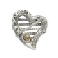 Suzy Levian Sterling Silver Sapphire & Diamond Accent Wrapped Heart Brooch