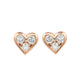 Suzy Levian 14K Rose Gold 3/10 Diamond Heart Earrings