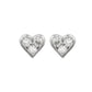 Suzy Levian White 14K White Gold 3/10 Diamond Heart Earrings