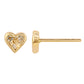 Suzy Levian 14K Yellow Gold 3/10 Diamond Heart Earrings