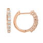 Suzy Levian 14k Rose Gold & 1/2 CTTW White Diamond Huggie Hoop Earrings