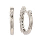 Suzy Levian 14k White Gold & 1/2 CTTW White Diamond Huggie Hoop Earrings