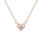 Suzy Levian 14K Rose Gold .18 cttw Diamond Heart Necklace