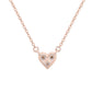 Suzy Levian 14K Rose Gold .18 cttw Diamond Heart Necklace