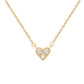 Suzy Levian 14K Yellow Gold .18 cttw Diamond Heart Necklace