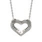 Suzy Levian White Cubic Zirconia Sterling Silver Heart Pendant