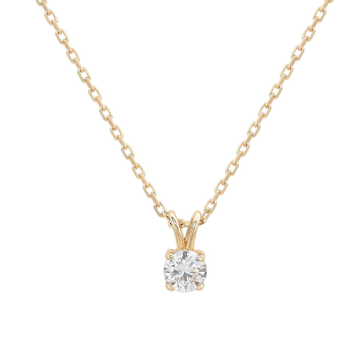 Suzy Levian 14K Yellow Gold 0.26 ct. tw. Diamond Solitaire Pendant Necklace