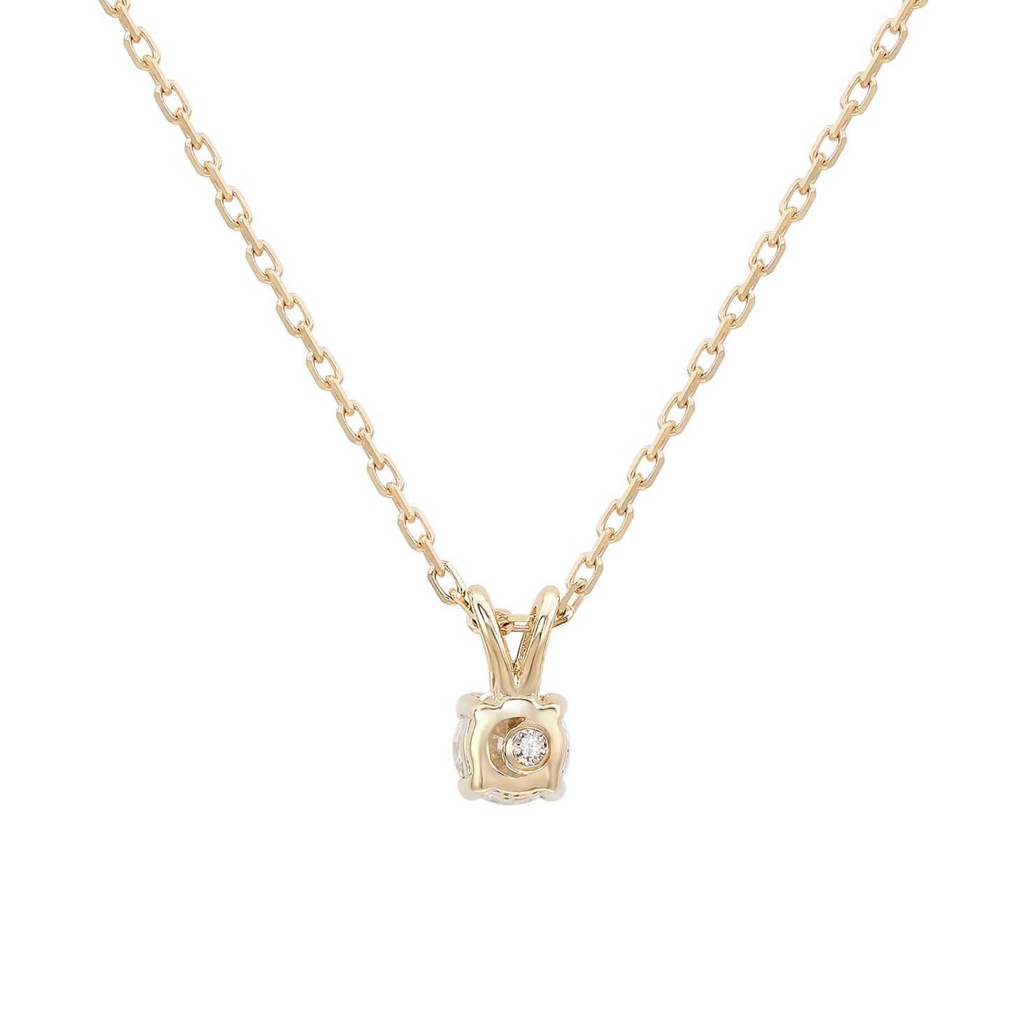 Suzy Levian 14K Yellow Gold 0.26 ct. tw. Diamond Solitaire Pendant Necklace