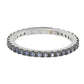 Suzy Levian Sterling Silver and Blue Sapphire Eternity Band