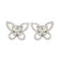 Suzy Levian Sterling Silver & White Cubic Zirconia Butterfly Earrings