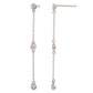 Suzy Levian White Gold 2/5 CTTW Diamond Station Dangle Earrings