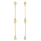 Suzy Levian Yellow Gold 2/5 CTTW Diamond Station Dangle Earrings