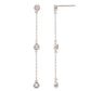 Suzy Levian White Gold 4/5 CTTW Diamond Station Dangle Earrings