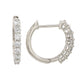 Suzy Levian 14K Gold 1.40 CTTW Diamond Huggie Hoop Earrings