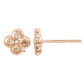 Suzy Levian Rose Gold 7/10 CTTW Diamond Clover Stud Earrings