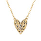 Suzy Levian Blue Cubic Zirconia Golden Sterling Silver Heart Necklace