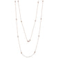Suzy Levian 14k Rose Gold 6/10 CTTW Bezel Diamond Station Necklace (36 inch)