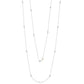 Suzy Levian 14k White Gold 2 CTTW Bezel Diamond Station Necklace (36 inch)