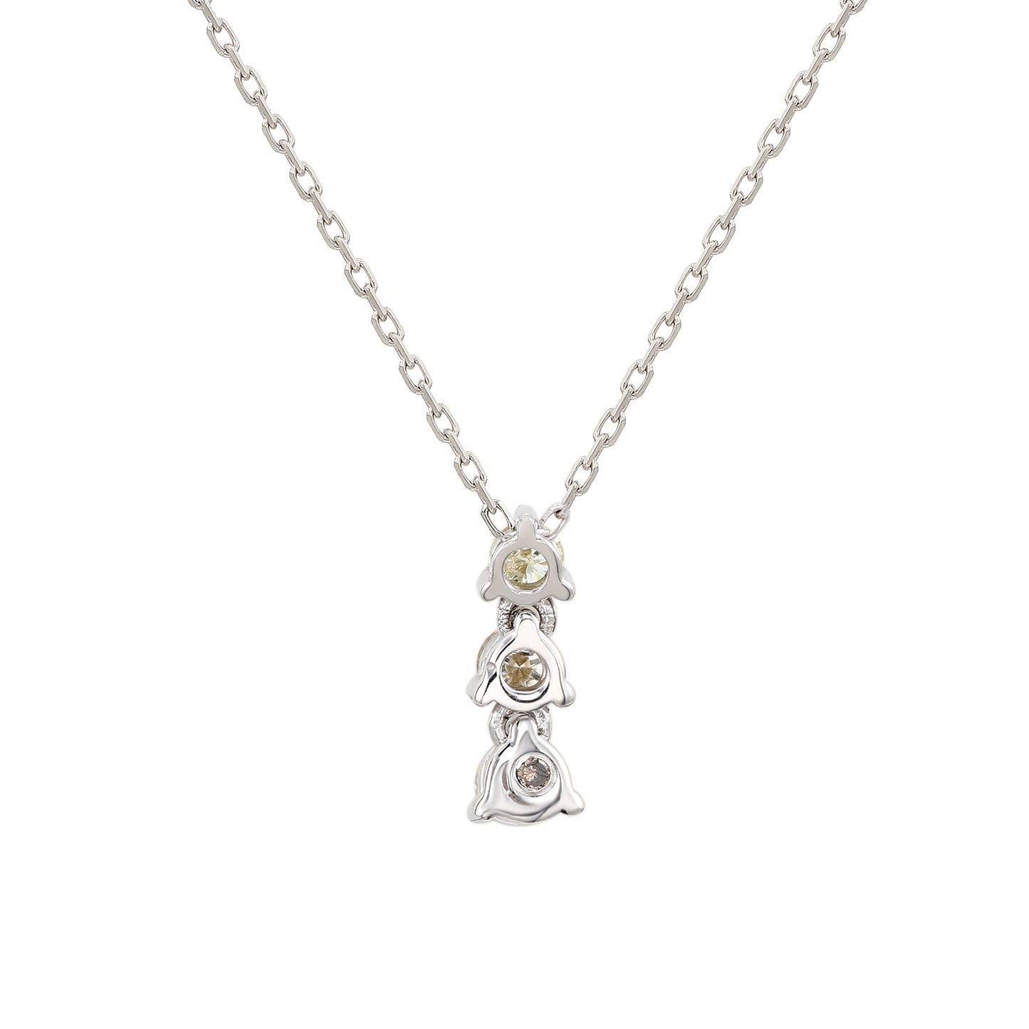 Suzy Levian 14K White Gold 0.33 ct. tw. Diamond Graduating Drop Necklace