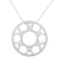 Suzy Levian Sterling Silver Circle Butterfly Cubic Zirconia Necklace