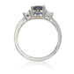 Suzy Levian Sterling Silver Sapphire & Diamond Accent Engagement Ring