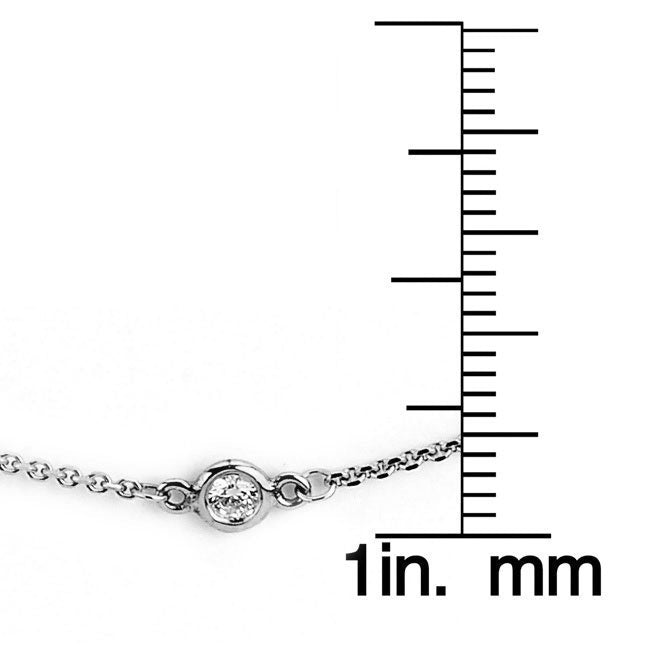 Suzy Levian 0.15 ct TDW 14K White Gold Diamond Station Bracelet