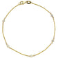 Suzy Levian 1/10 ct TDW 14K Yellow Gold Diamond Station Bracelet