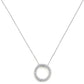 Suzy Levian 14k White Gold 1ct TDW Diamond Circle Pendant