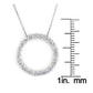 Suzy Levian 14k White Gold 1ct TDW Diamond Circle Pendant