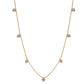 Suzy Levian 14K Rose Gold .30cttw Diamond Heart Station Necklace