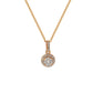 Suzy Levian 14K Rose Gold .35 cttw Diamond Halo Pendant