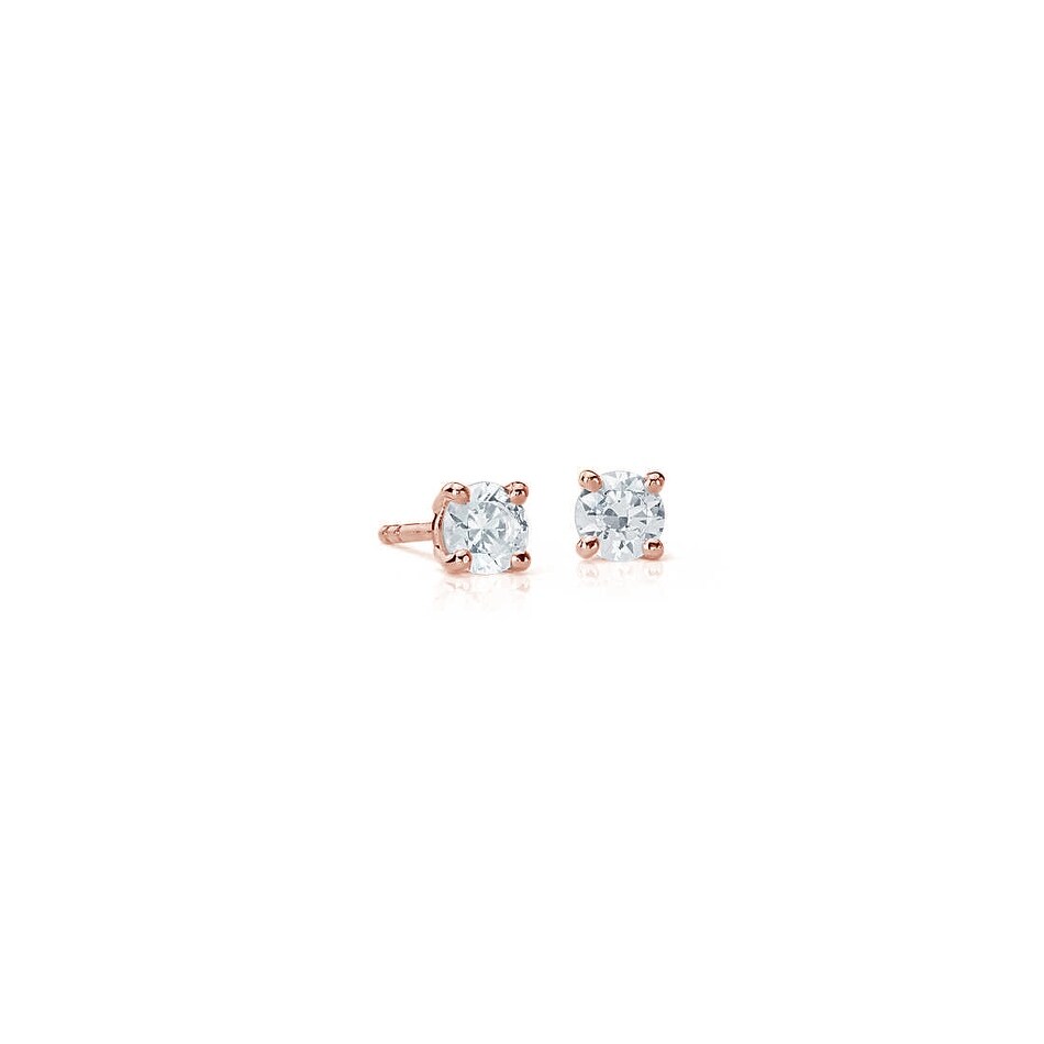 Suzy Levian 14K Rose Gold 0.20 ct. tw. Diamond Stud Earrings