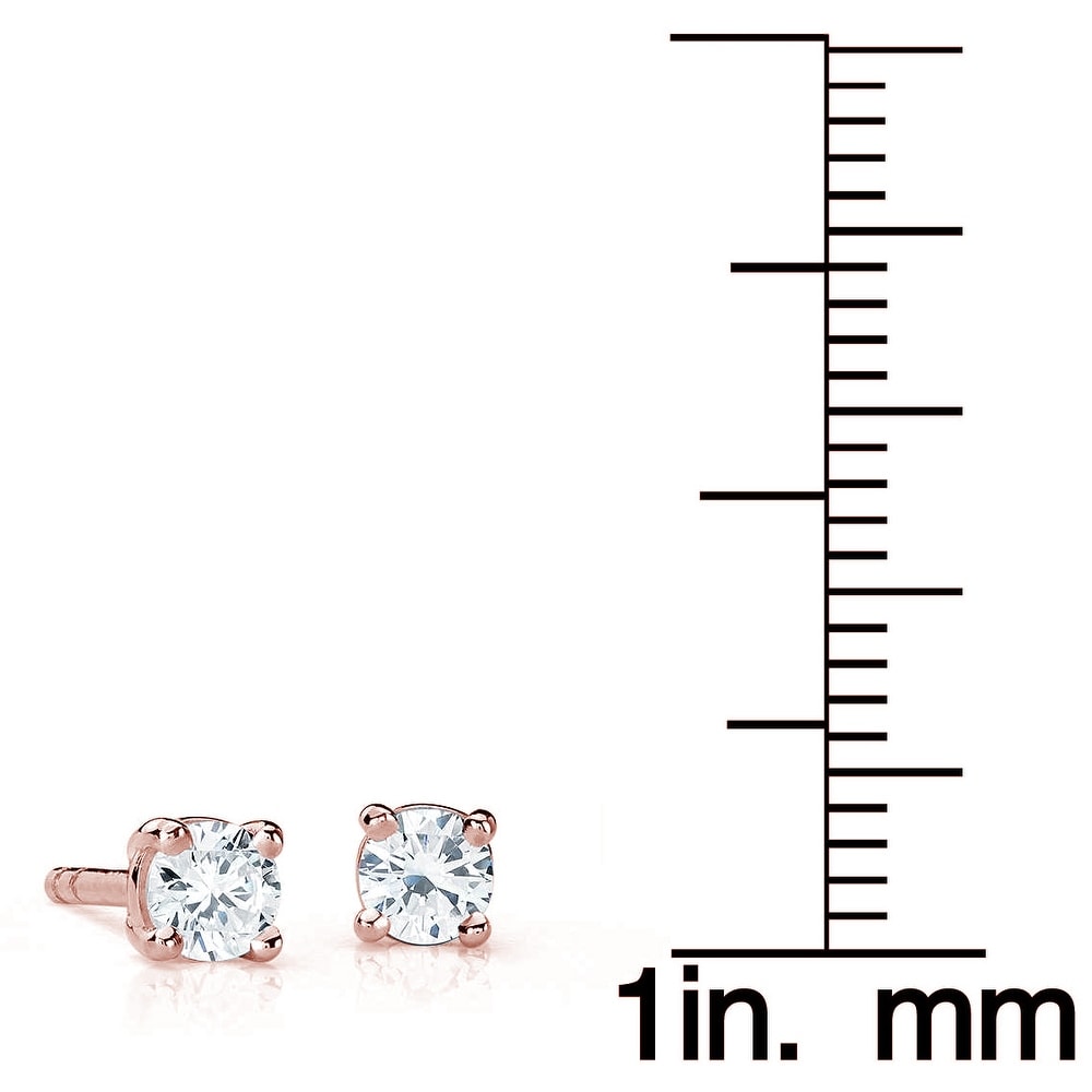 Suzy Levian 14K Rose Gold 0.25 ct. tw. Diamond Stud Earrings