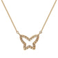 Suzy Levian 14K Rose Gold 0.30cttw Diamond Butterfly Necklace