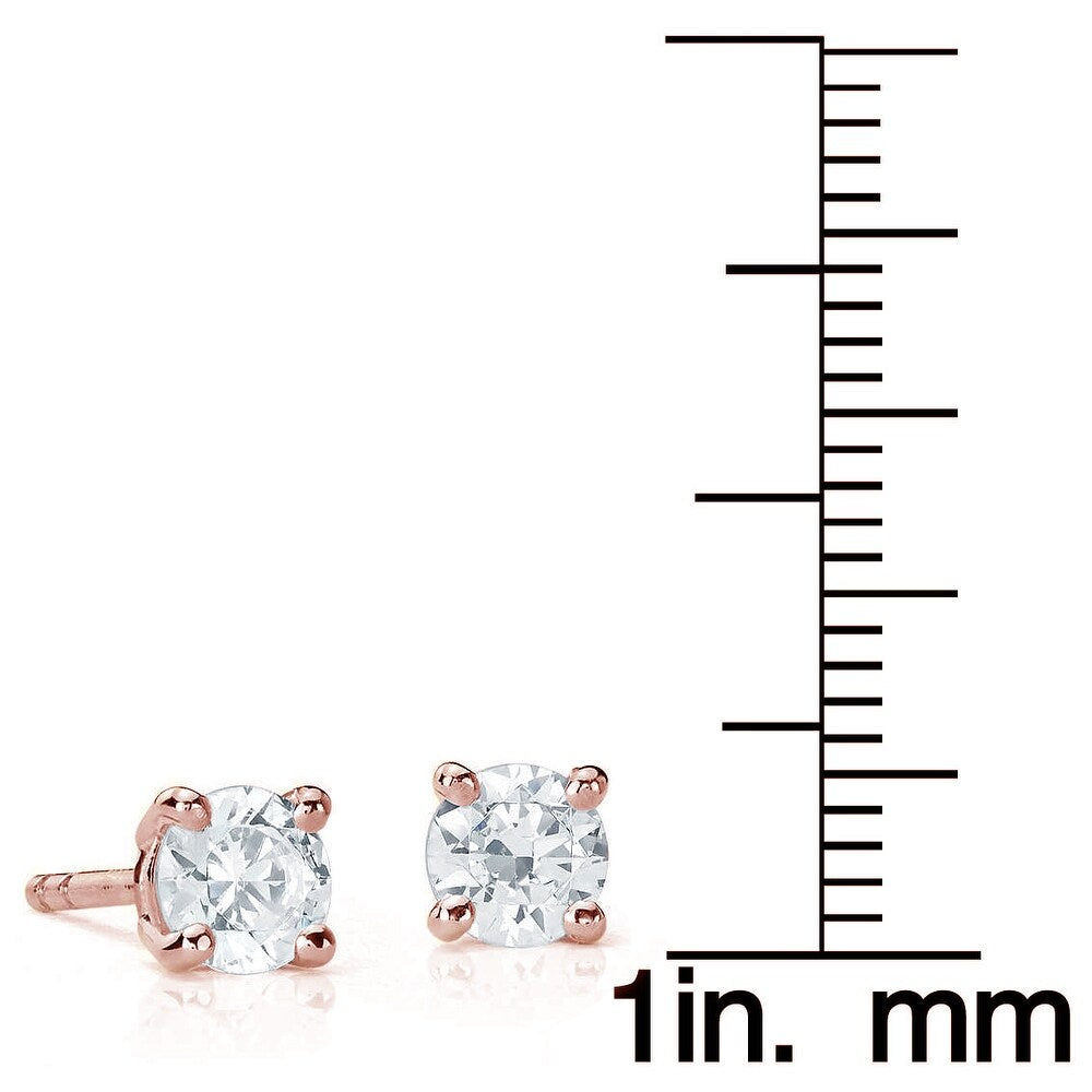 Suzy Levian 14K Rose Gold 0.50 ct. tw. Diamond Stud Earrings