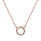 Suzy Levian 14K Rose Gold 0.25 ctw Diamond Circle Necklace