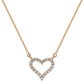 Suzy Levian 14K Rose Gold 0.25 ctw Diamond Heart Necklace
