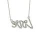 Suzy Levian 14K White Gold .30 cttw Diamond Love Necklace