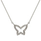 Suzy Levian 14K White Gold 0.30cttw Diamond Butterfly Necklace