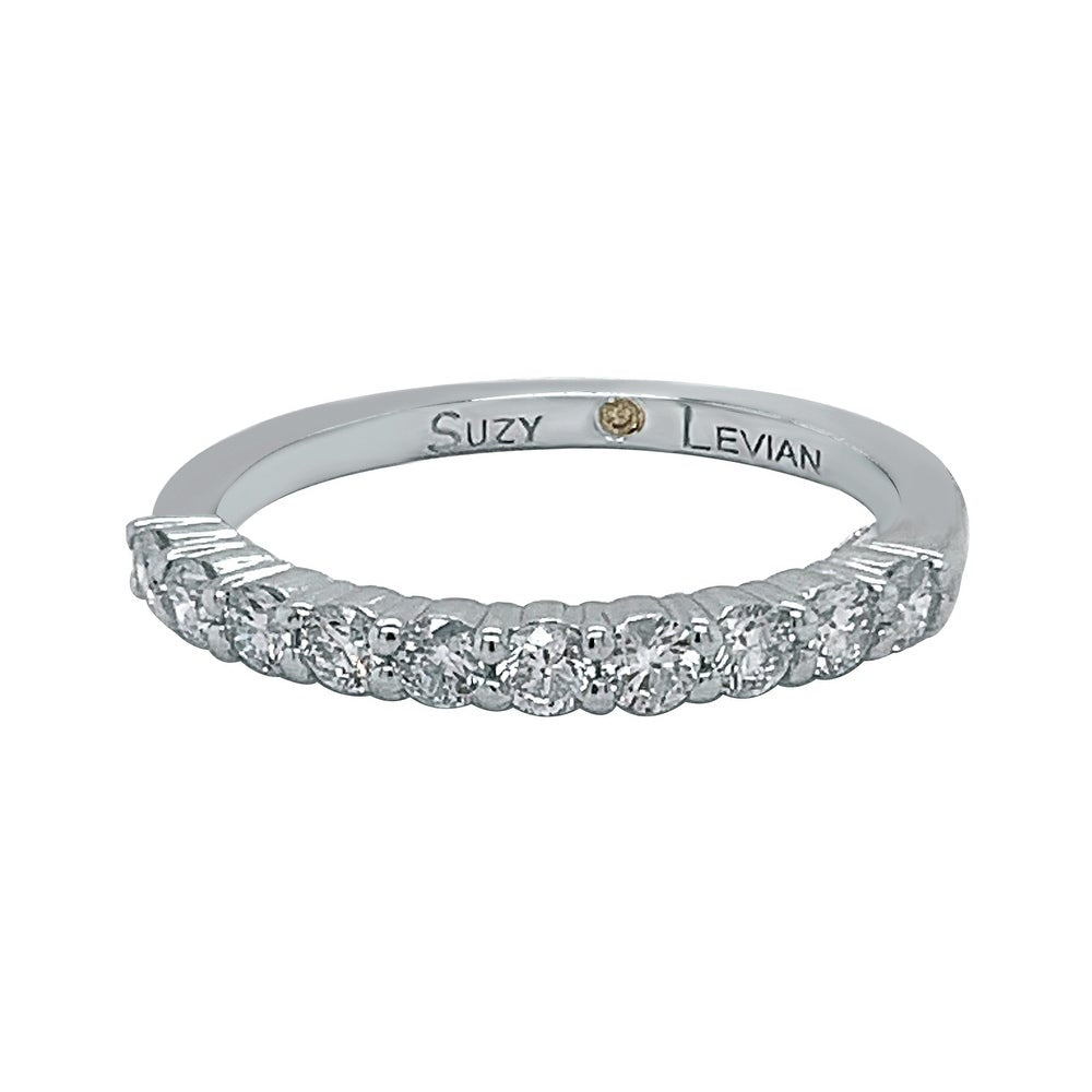 Suzy Levian 14K White Gold 0.50 cttw Diamond Eternity Half Band