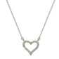 Suzy Levian 14K White Gold 0.25 ctw Diamond Heart Necklace